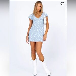 Princess Polly Cartilla Mini Dress Blue Floral
